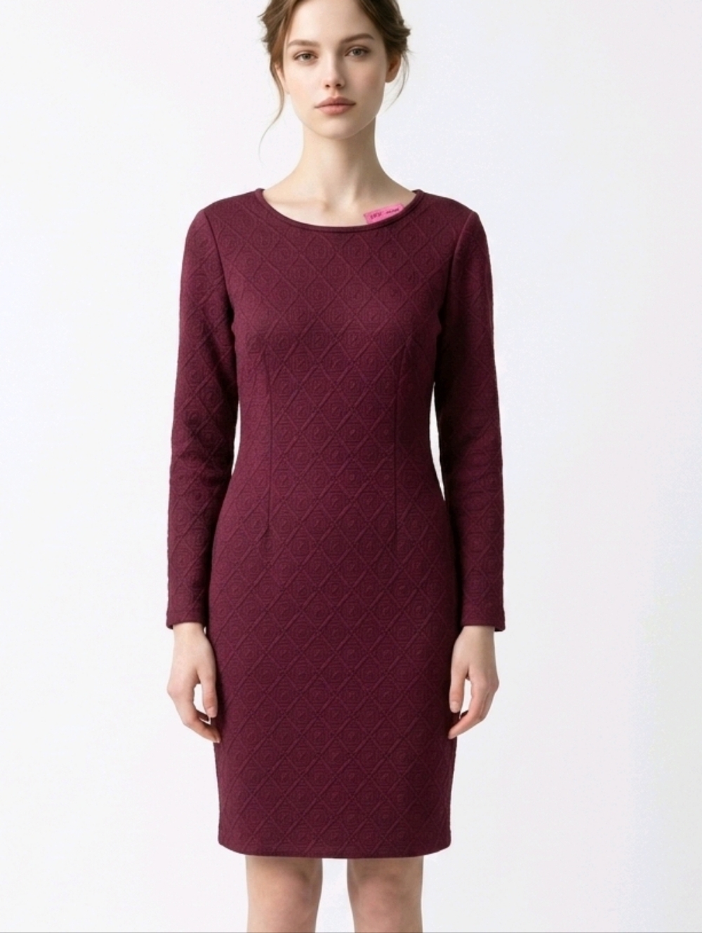 Vintage 90s Y2K Betsey Johnson Plum Quilted Dress